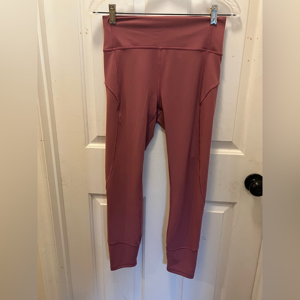 🍋 LIKE NEW Lululemon In Movement 7/8 Tight *Everlux 25" - Moss Rose - Sz 8